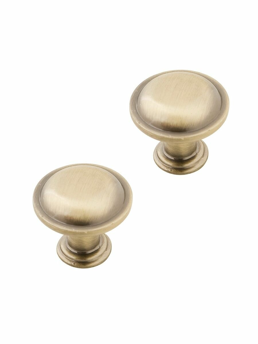 Ручка мебельная кнопка бронза (комплект 2 шт.)