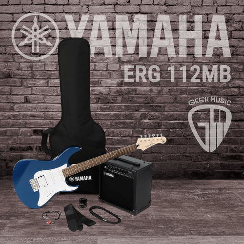 Изображение товара Набор электрогитары с комбоусилителем Yamaha EG112GPII MB, цвет синий-белый
