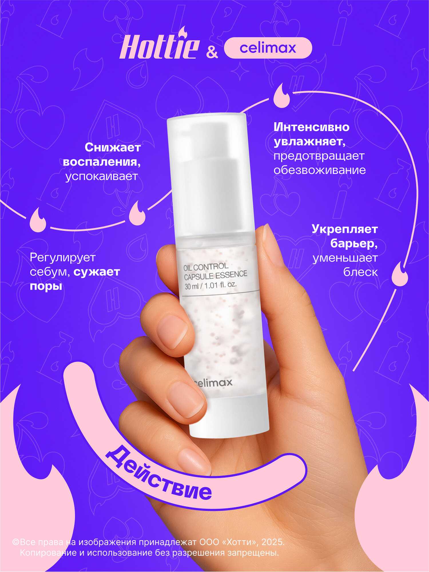 Эссенция сыворотка с ниацинамидом Celimax Oil Control Capsule Essence 30 мл — фото 1