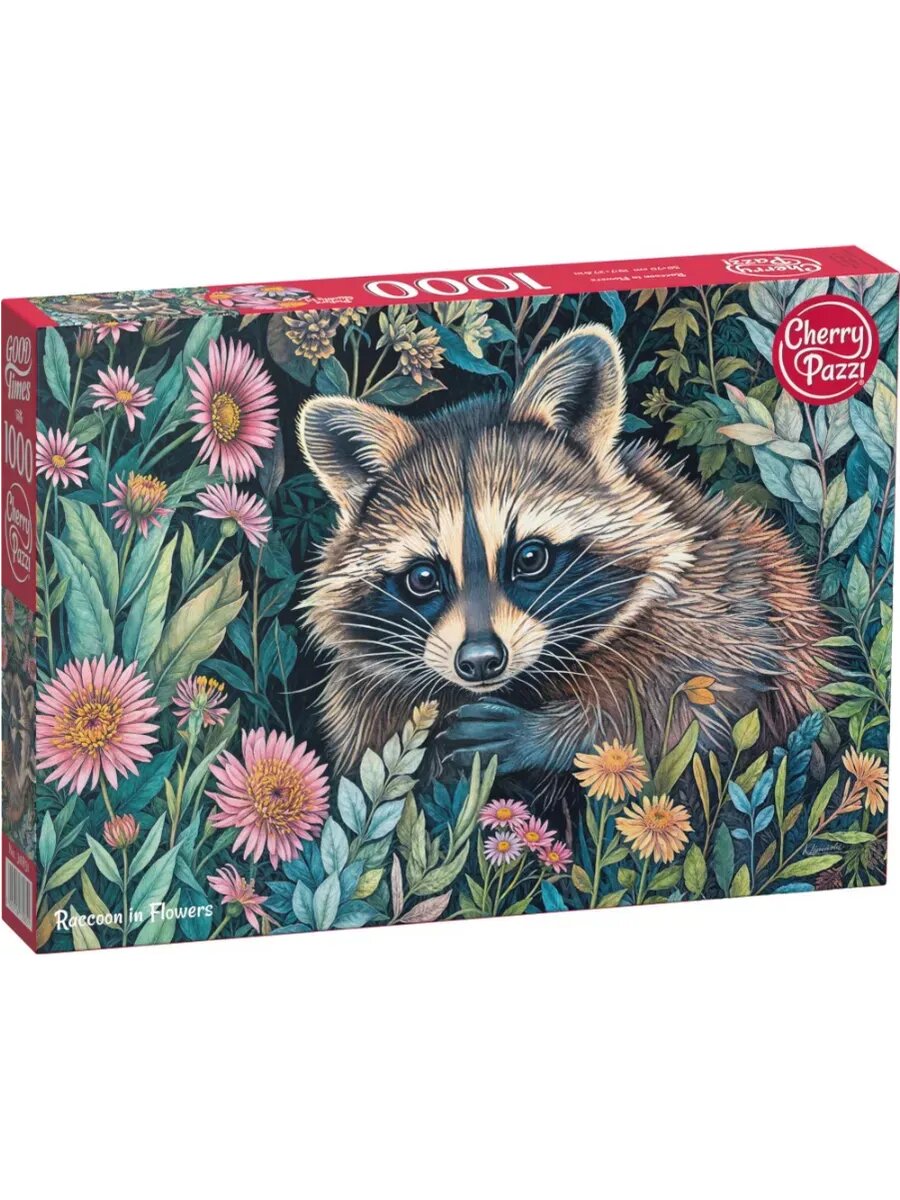Cherry Pazzi Пазл 1000 дет. Енот в цветах