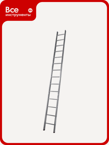 Изображение товара Алюминиевая лестница Алюмет приставная односекционная 1х14 ступеней . Серия Н1 5114 H1 5114