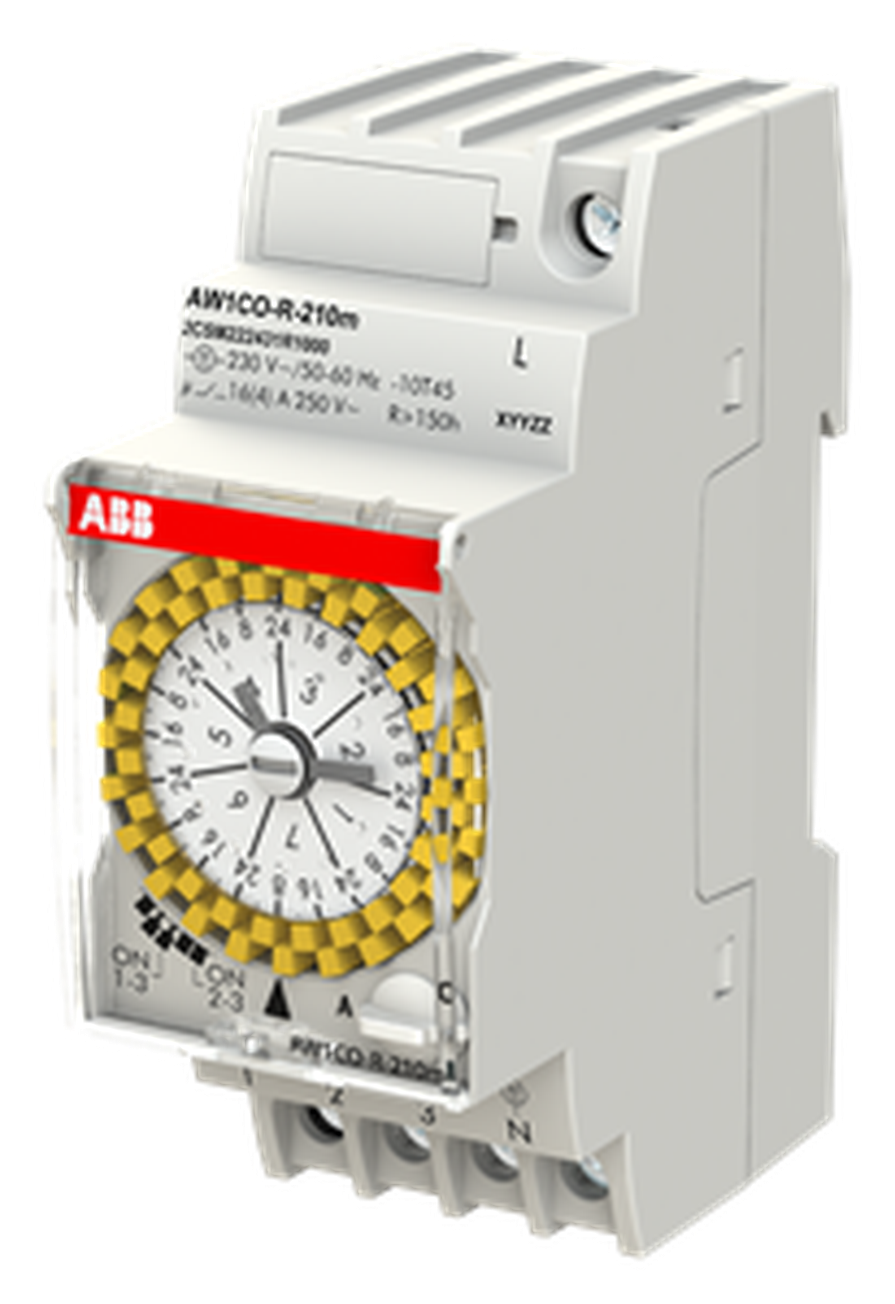 Реле времени ABB AW1CO-R-210m, электромеханическое, недельное, 2 полюса, 16 А, 230 В