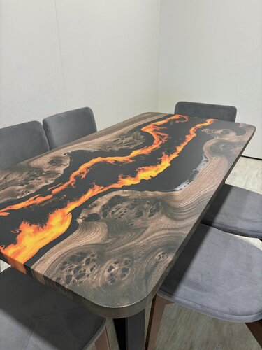 Изображение товара Стол кухонный обеденный прямоугольный дизайнерский лофт THETABLE•RU 140х80 4.11/3.1