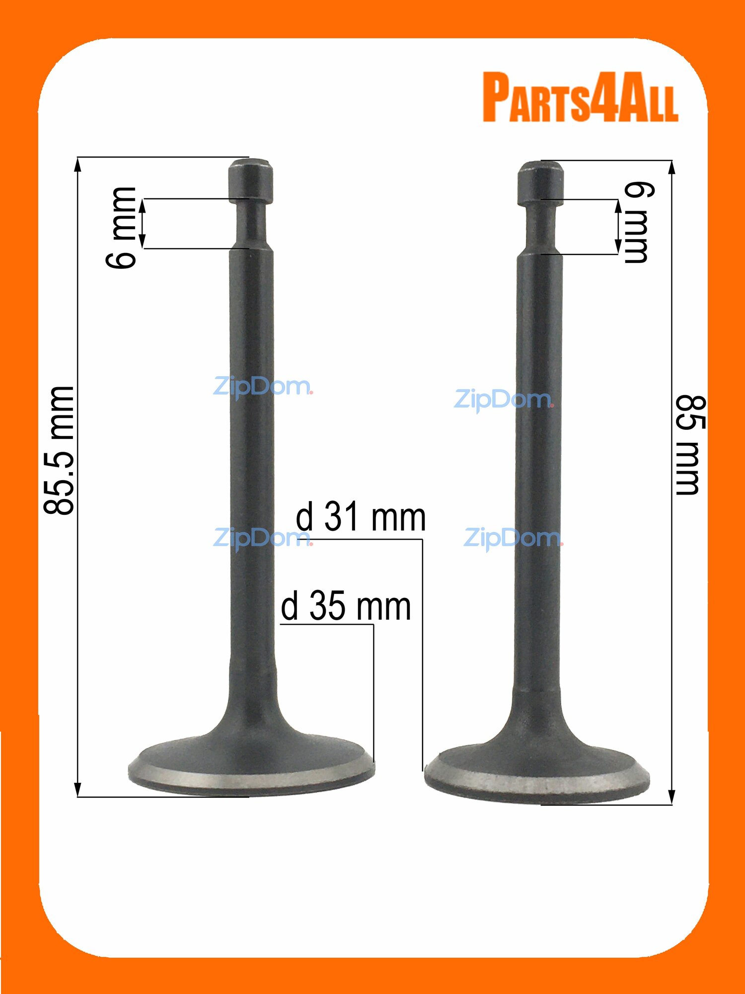 Комплект клапанов дизельного двигателя 188F