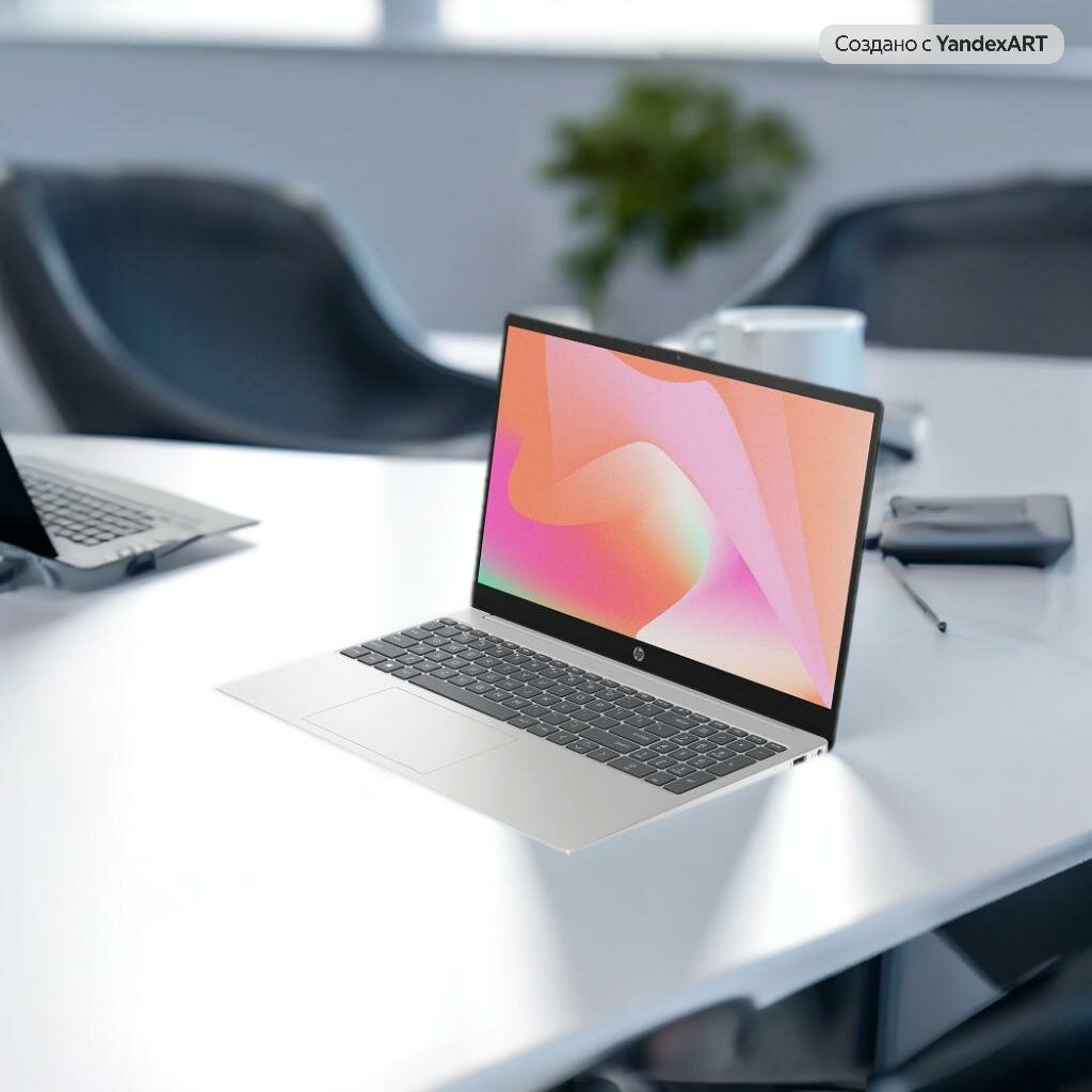 Ноутбук HP 15-FD0602TU, I7-1255U, 8ГБ DDR4, SSD512ГБ, 15.6" FHD, серебристый, подсветка