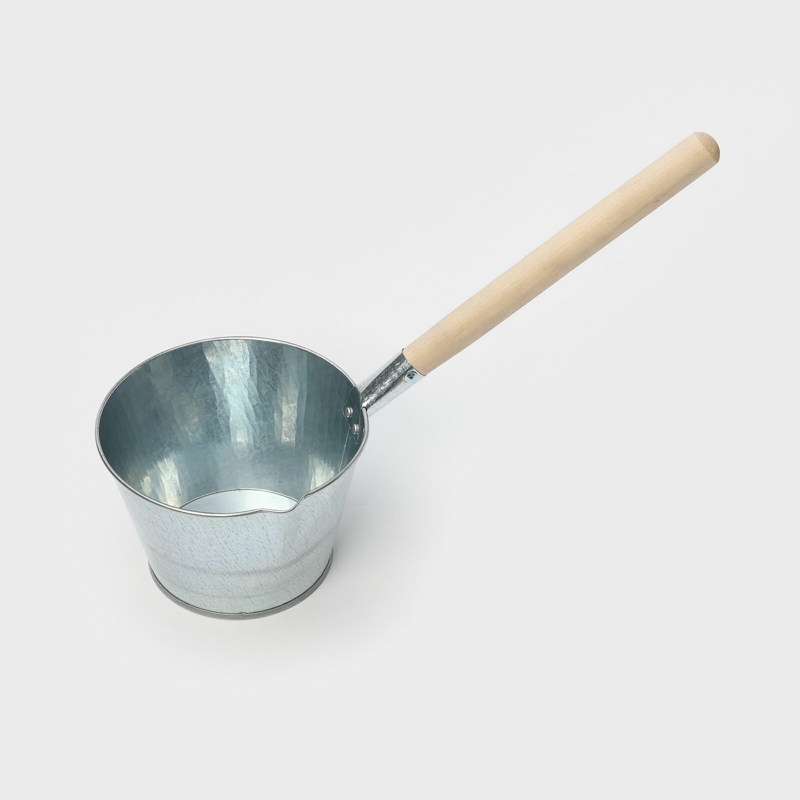 Ковш банный оцинкованный 3 л ГОСТ цвет: серый тематика: однотонная