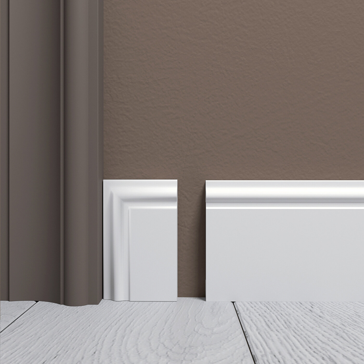 Завершающий элемент для плинтуса Н80 влагостойкий белый комплект из 2 шт