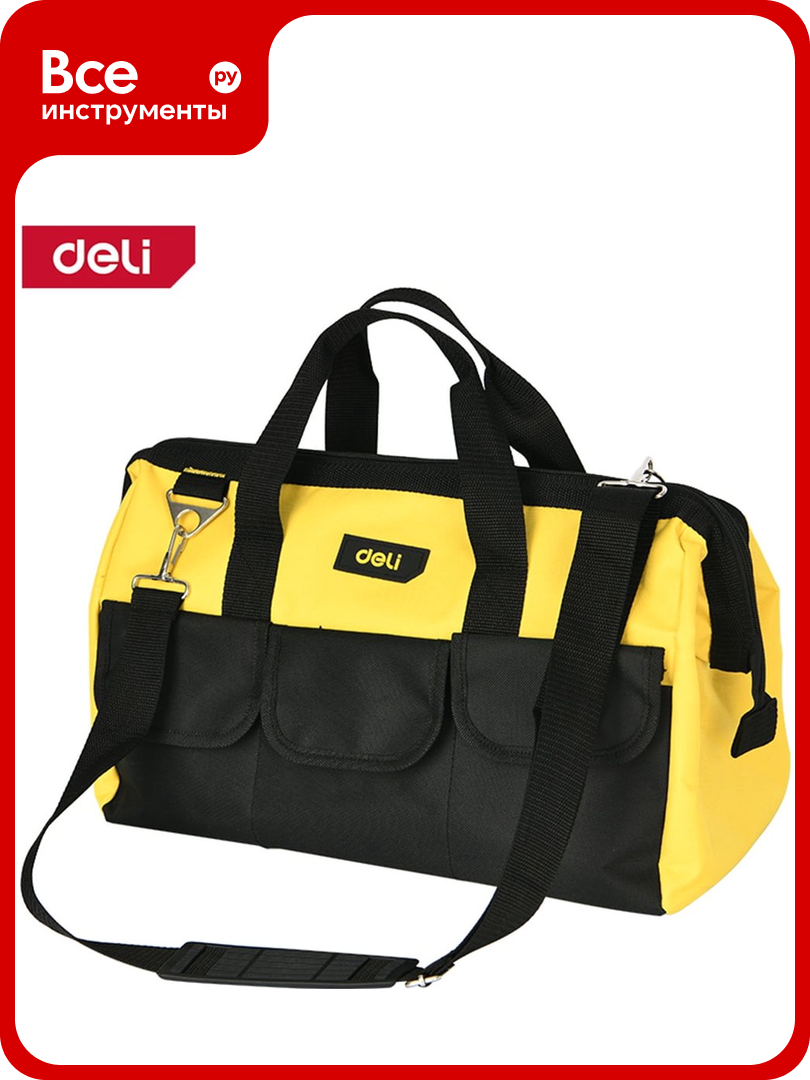 Сумка для инструментов DELI DL430018 400x200x270 мм (ткань oxford плечевой ремень армированная) 130332