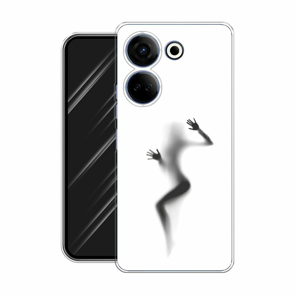 Чехол на Tecno Camon 20/20 Pro 4G / Текно Камон 20/20 Pro 4G с принтом "Девушка в душе" — фото 1