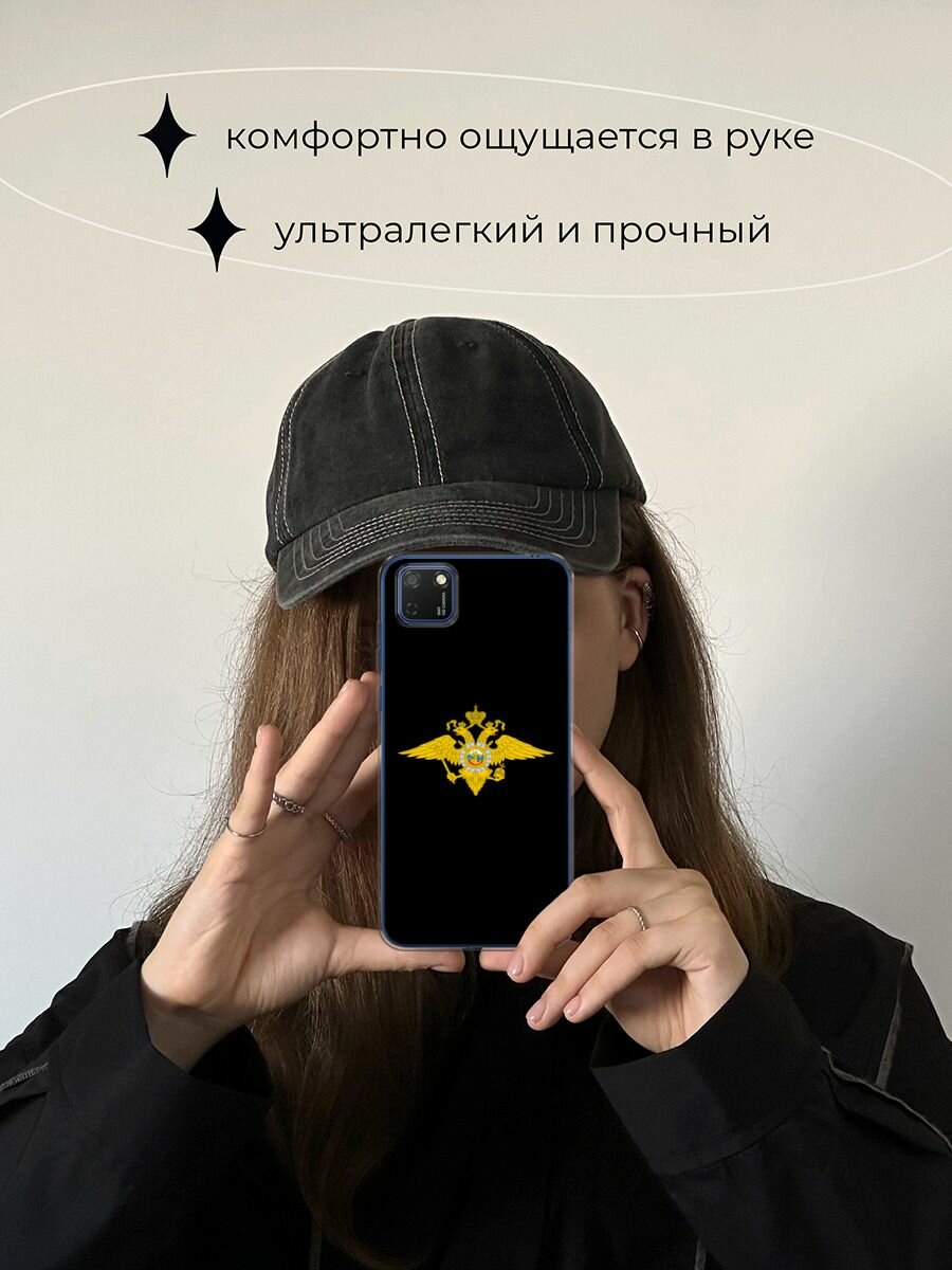 Чехол на Honor 9S/Huawei Y5p / Хонор 9S/Хуавей Y5p с принтом "МВД черный" — фото 1