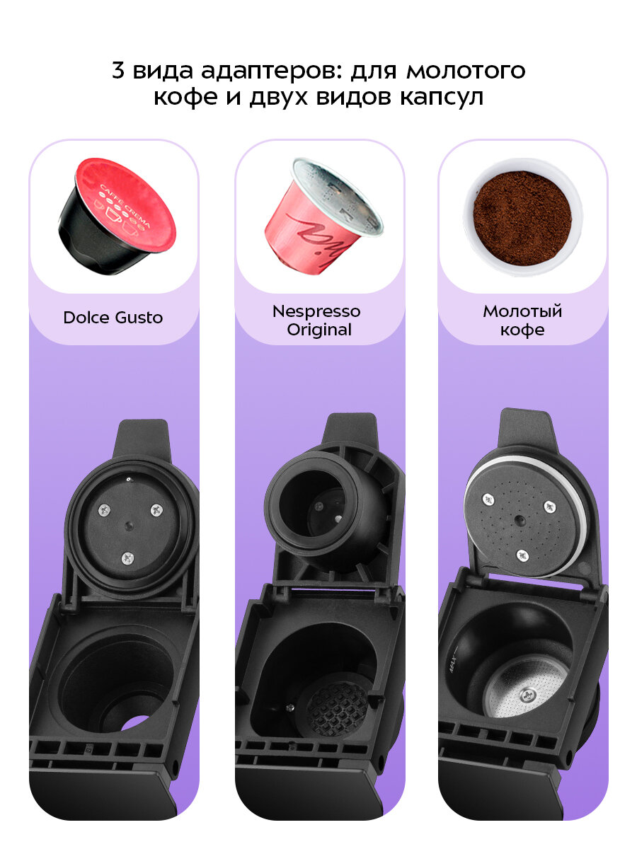 Изображение Кофеварка "3 в 1" Kitfort КТ-7675