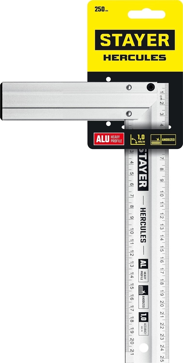 Жесткий столярный угольник Professional STAYER 3432-25 — фото 1