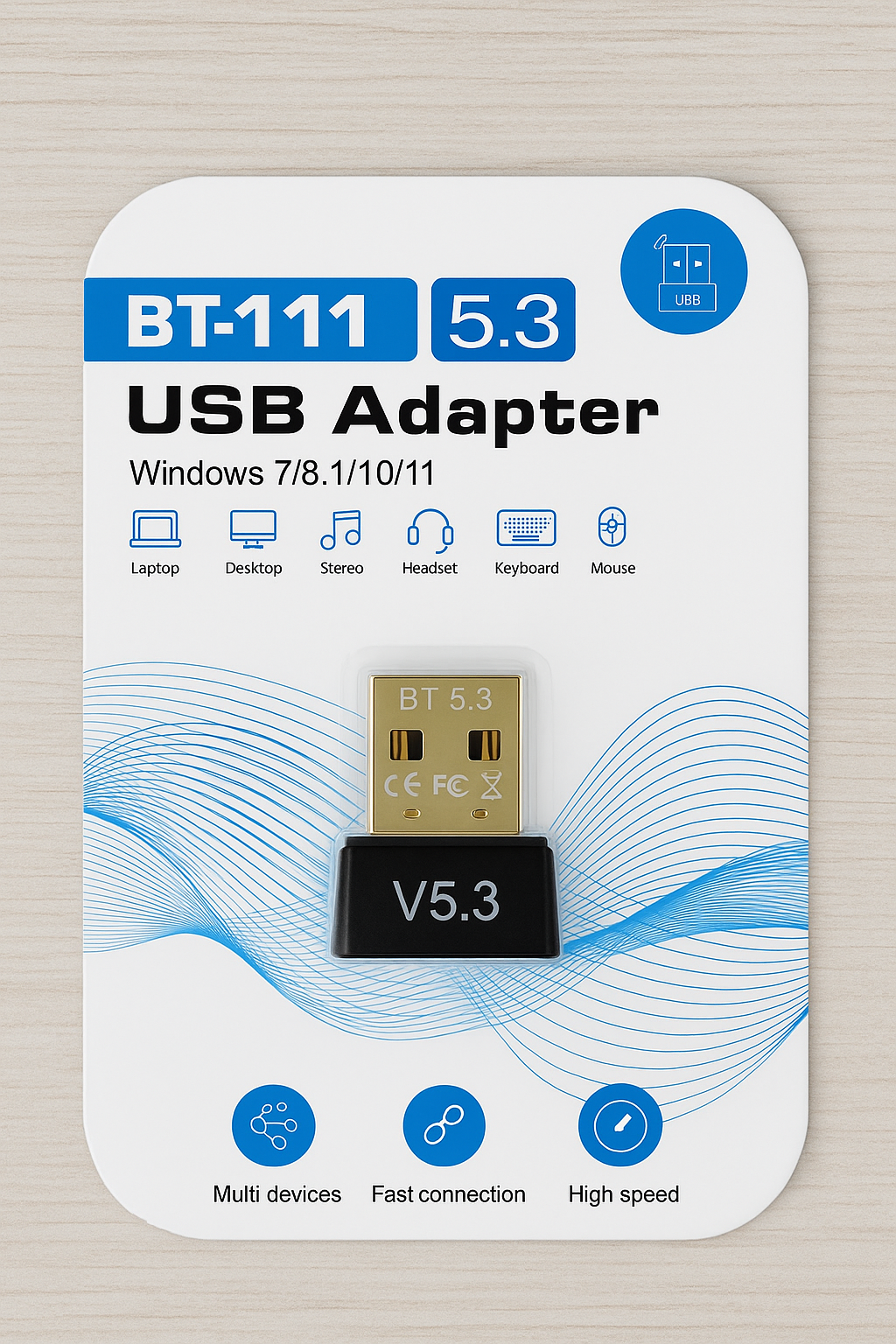 Bluetooth адаптер USB 5.3 для ПК и ноутбука