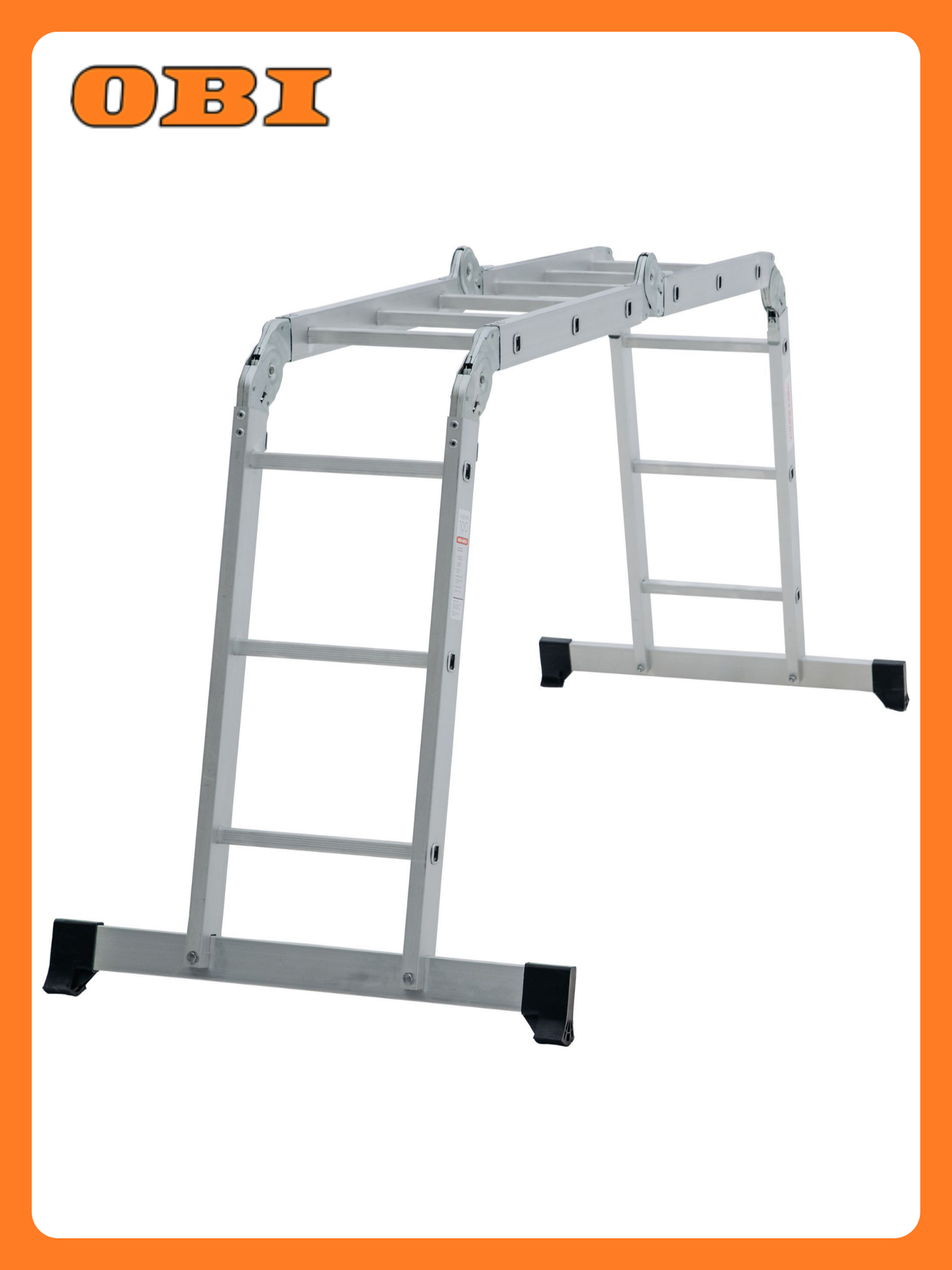 Лестница алюминиевая Новая Высота NV 1320 4 секции 12 ступеней 300 см