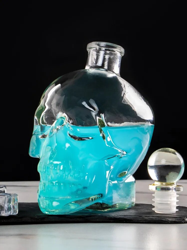 Штоф для водки и напитков Magistro «Череп. Хэллоуин», 400 мл, стекло, прозрачный — фото 1