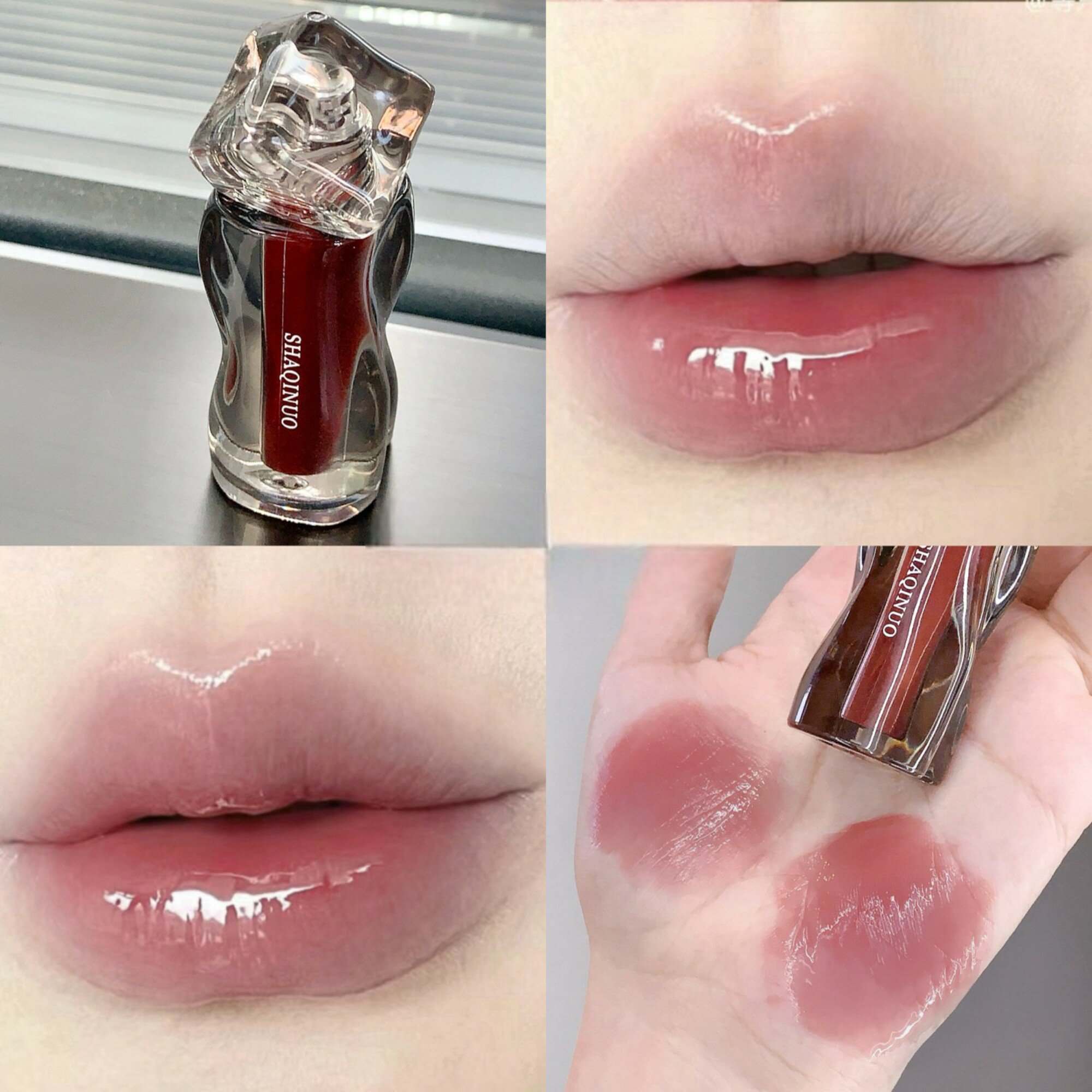 Блеск для губ SHAQINUO Crystal Clear Water Gloss, придающий объём губам, зеркальный увлажняющий блеск для губ 01