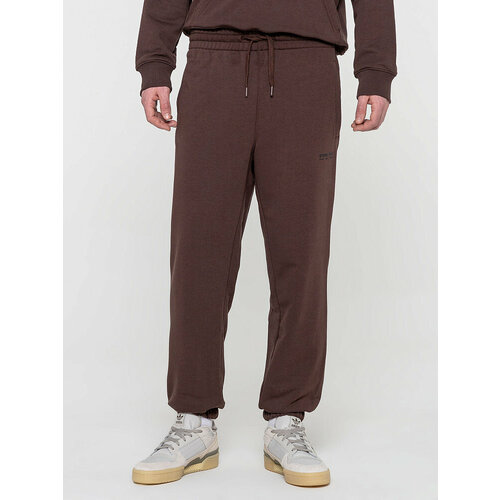 фото Брюки streetbeat pants basic fleece, размер s, коричневый