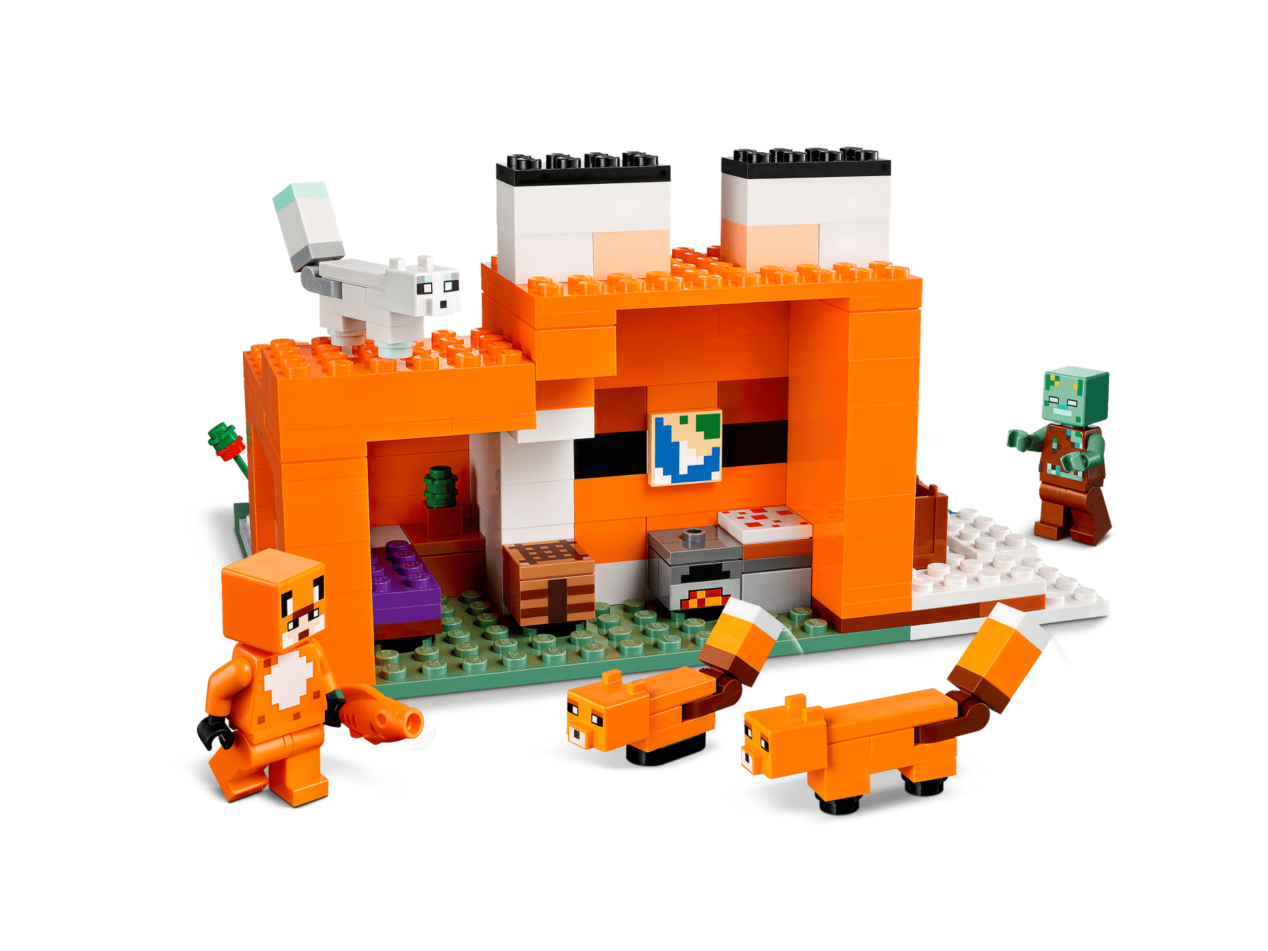 Конструктор LEGO Minecraft 21178 Лисья хижина, оранжевый, 193 дет. — фото 1