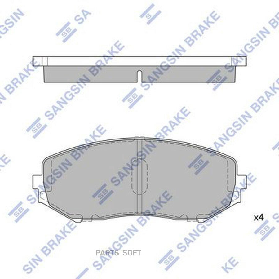 SANGSIN BRAKE SP1416SD Колодки тормозные дисковые передние SUZUKI VITARA 06- (SEVERE DUTY) SP1416SD