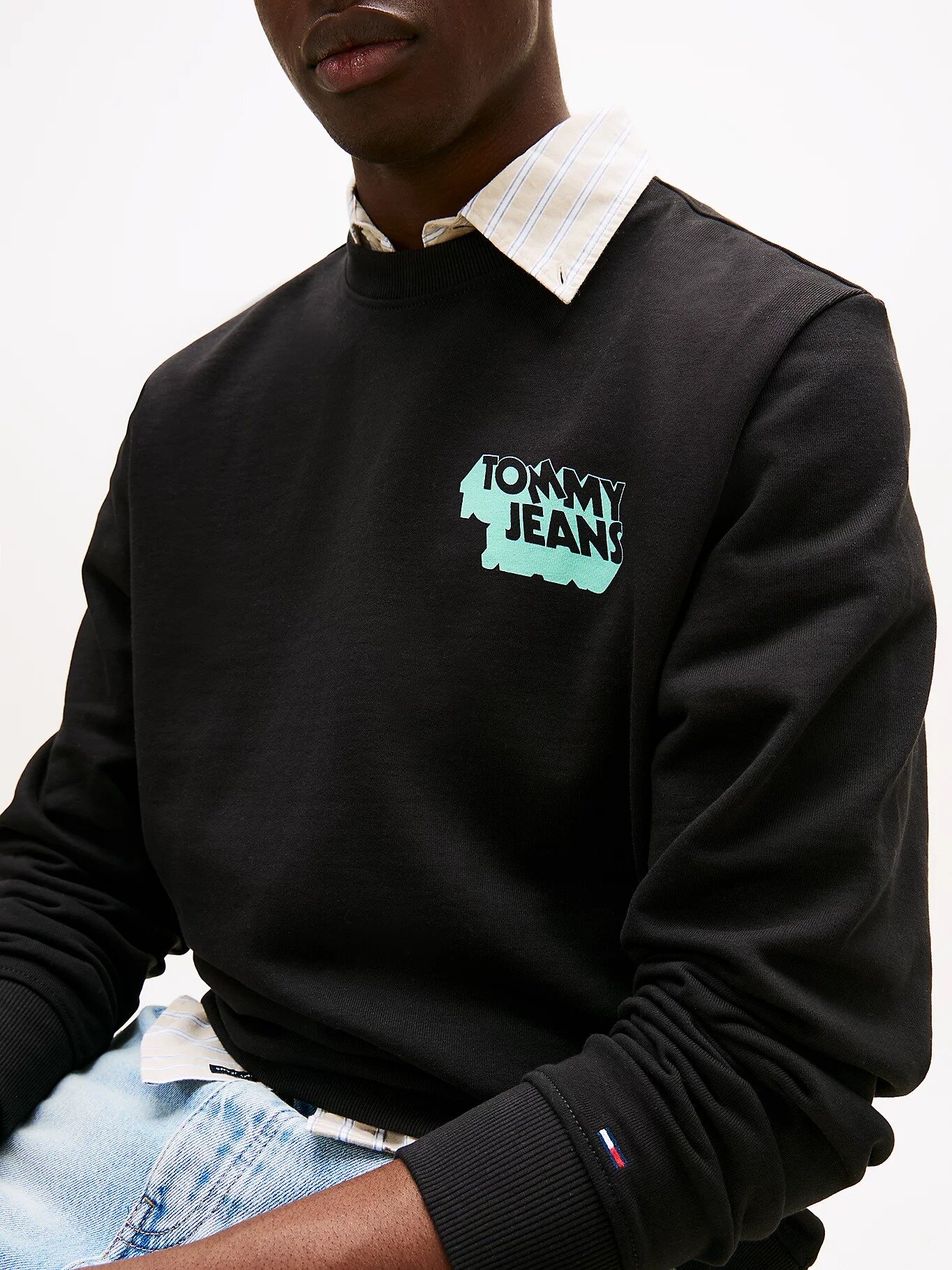 Свитшот Tommy Jeans, размер XL, , черный — фото 1