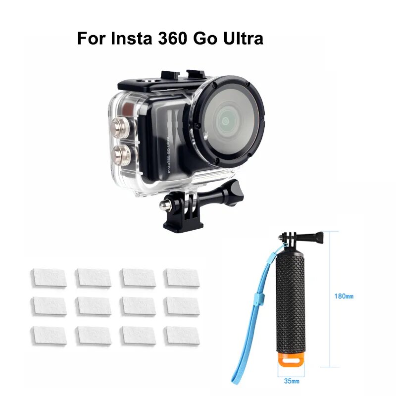 Insta360 GO Ultra Водонепроницаемый чехол для подводной съемки, до 50 м, для экшн-камеры