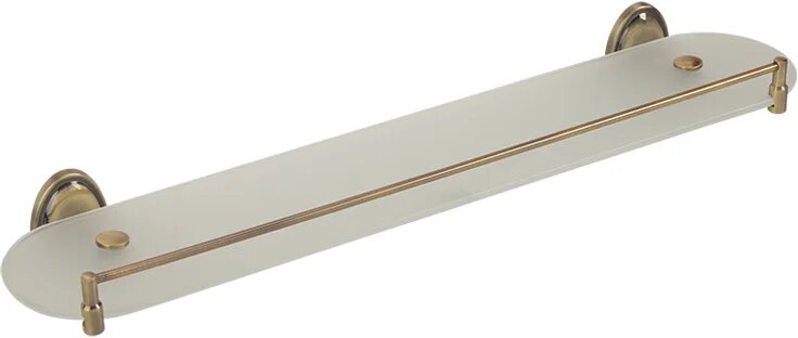 Полка Veragio Bonjour VR. BNR-7811. BR 60 см стеклянная латунь бронза матовая полка для ванной с бортиком