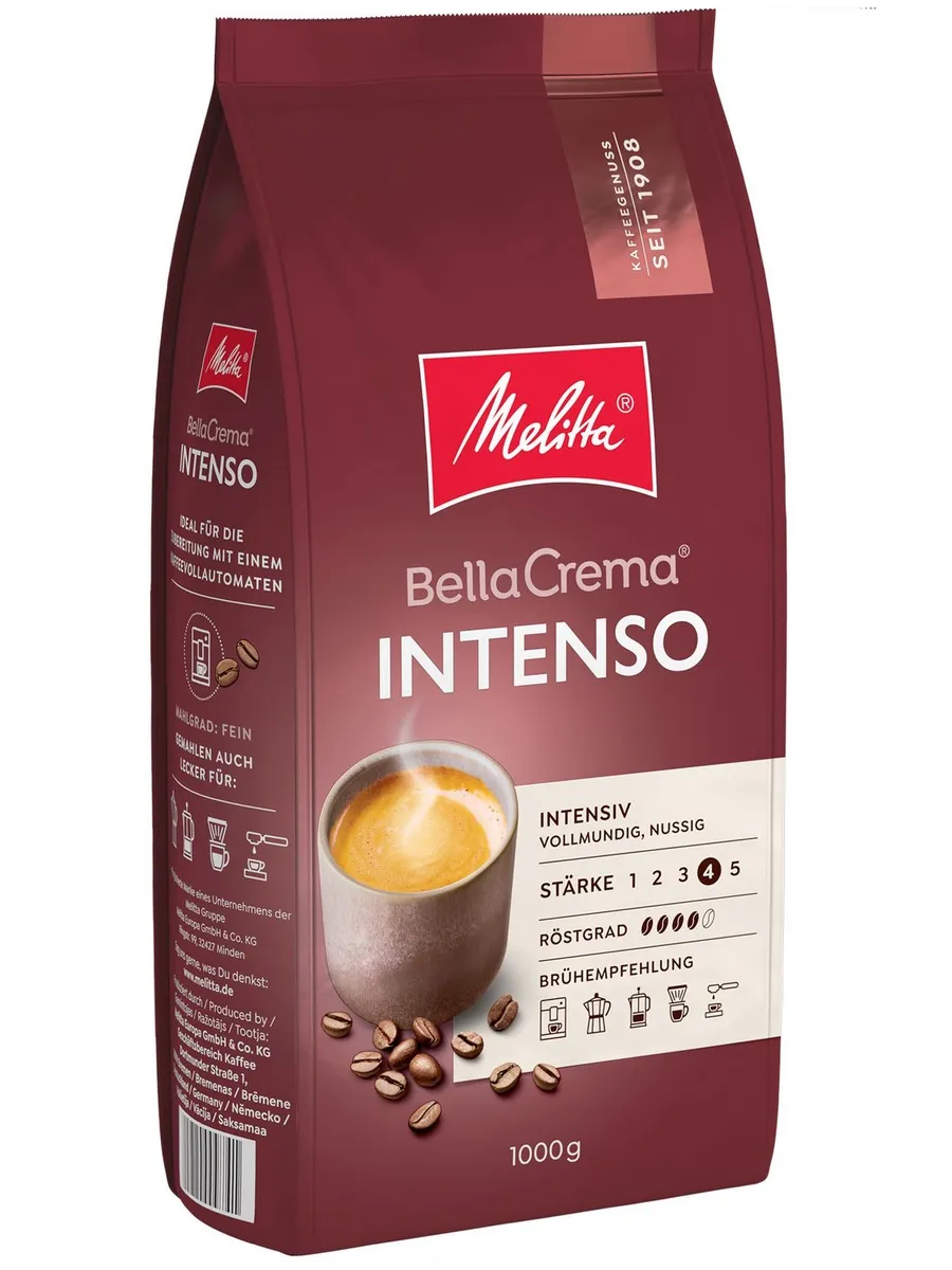 Кофе в зернах Melitta BC Intenso  1 кг  Мелитта 