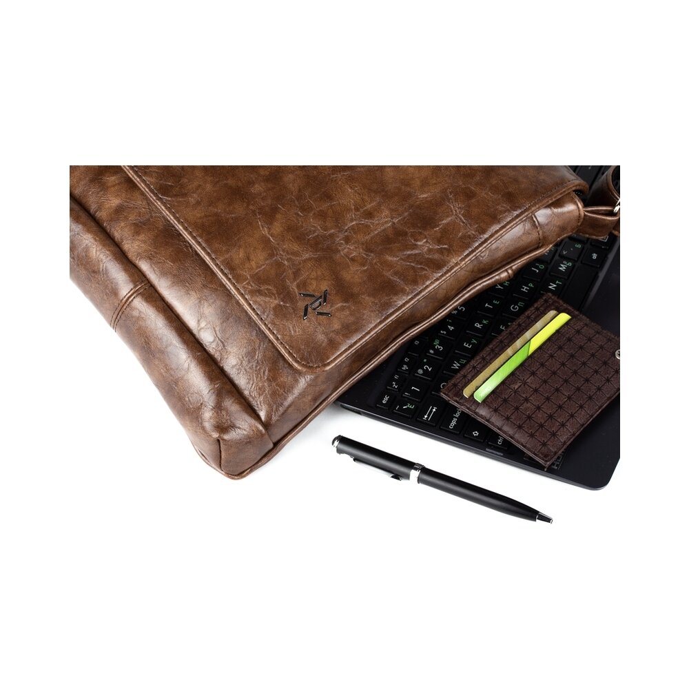 Сумка планшет Bourse, коричневый — фото 1