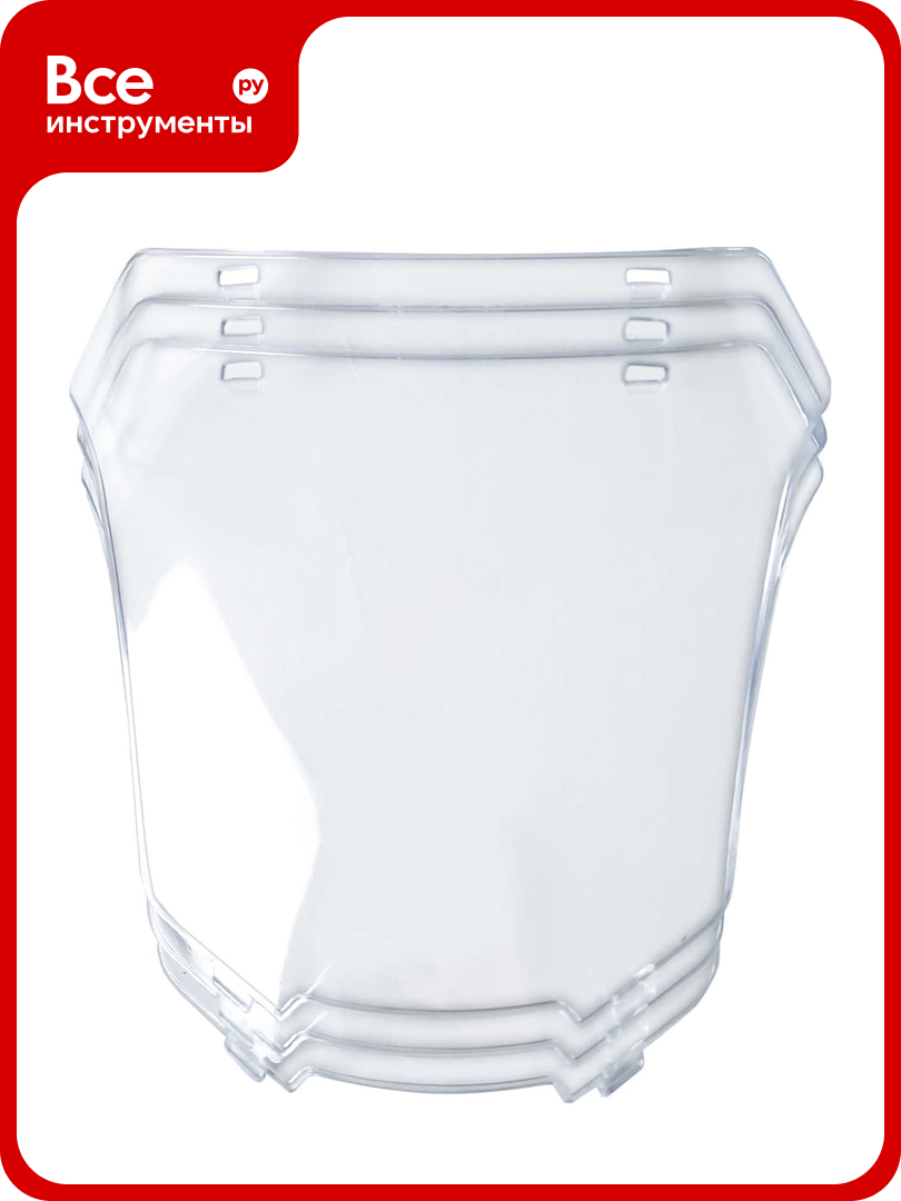 Стекло защитное VISION 165х155 мм в пакете по 3 шт WELDER WDP-Ф-С-155-165-3