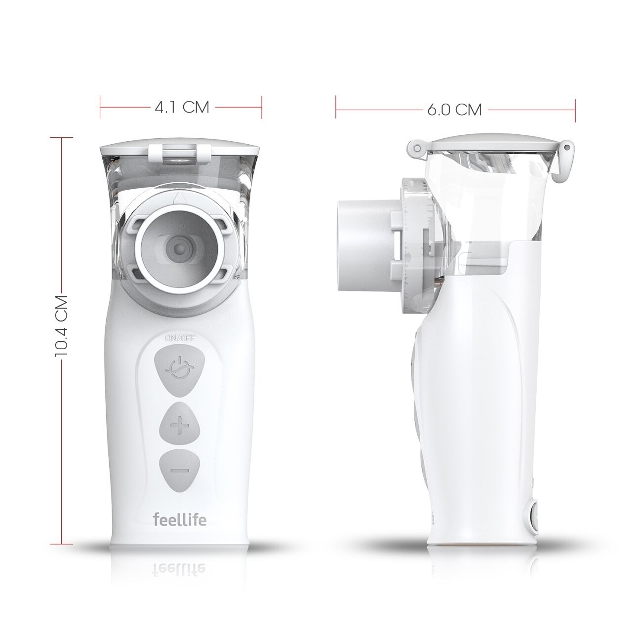 Комплектующие ингалятора, разложенные на белой ткани для стерилизации