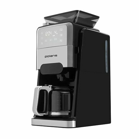 Кофеварка Polaris PCM 1250. Капельная кофеварка Grind And Brew с автоматической функцией помола и заваривания