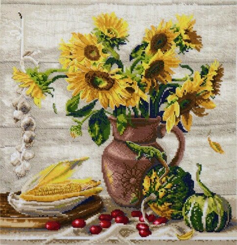 Изображение товара Набор для вышивания Марья Искусница "Подсолнухи и тыквы", Арт. 04.005.27
