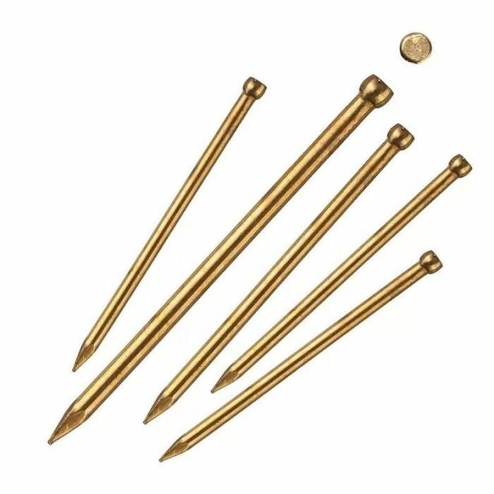 Гвозди финишные латунированные 14х45 уп. - 40 шт. SteelRex/031932/031932