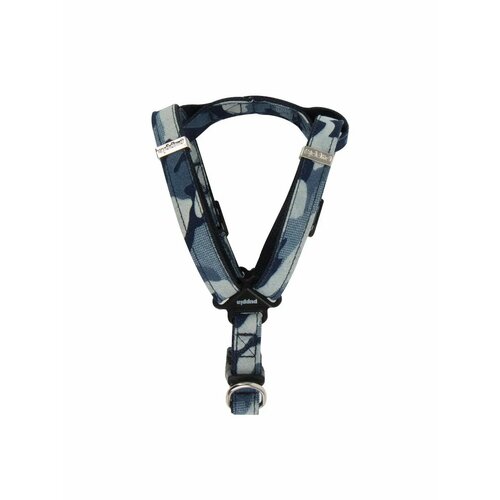 Шлейка для собак Puppia “Bobby X”, синий камуфляж, S (Южная Корея)