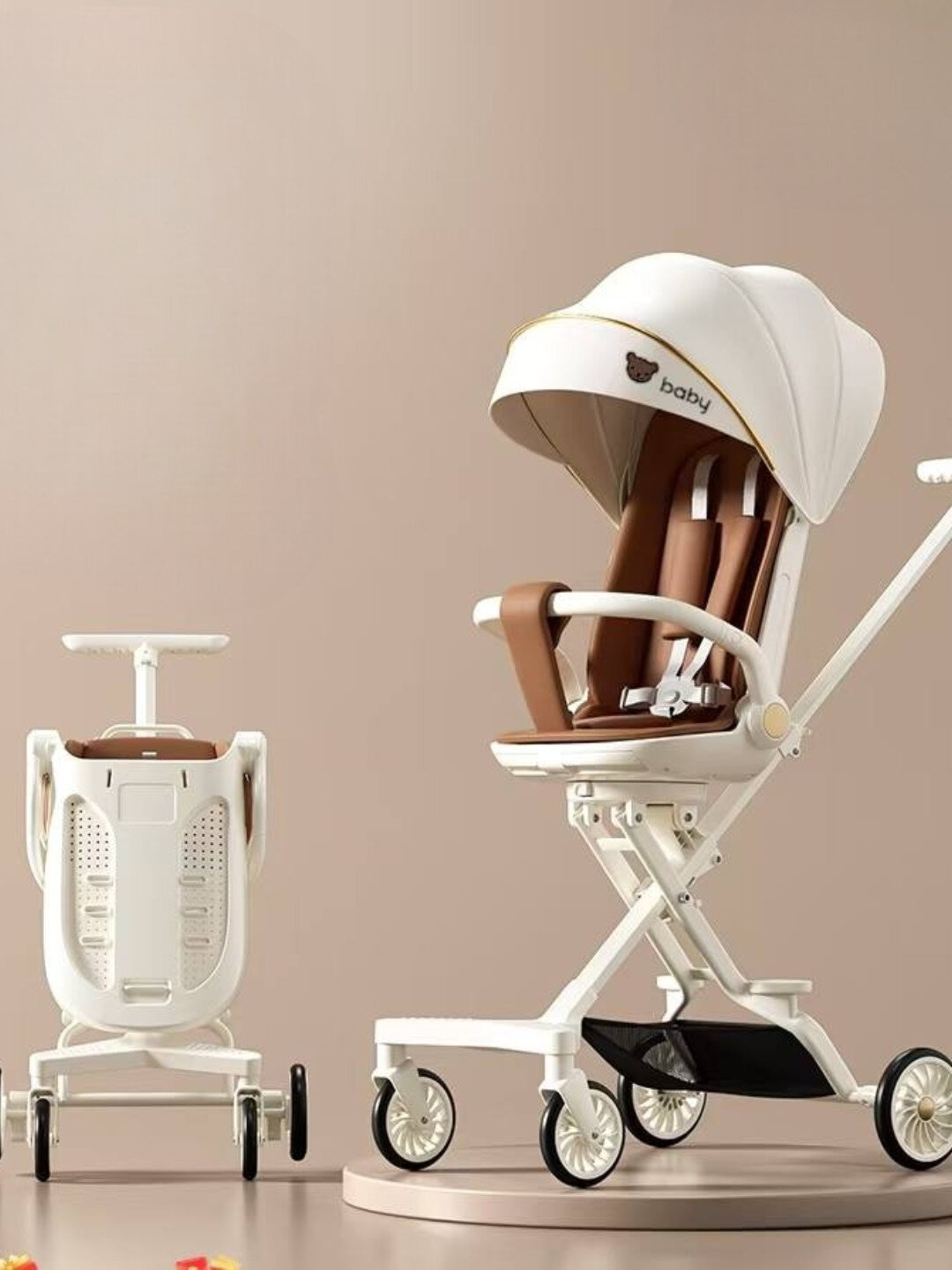 Дрон-коляска для детей 0–2 лет, лёгкая и удобная, с поворотным сиденьем 360°, гелевыми колёсами и системой торможения