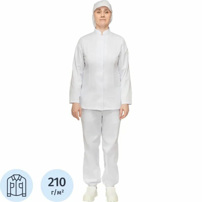 Куртка для пищевого производства КНР женская у17-КУ хассп белая р 56-58 р 170-176