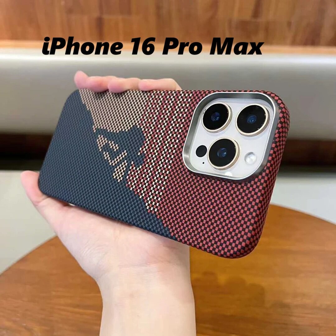 Чехол, карбоновый, для для телефонов iPhone 16 Pro Max, жёсткий