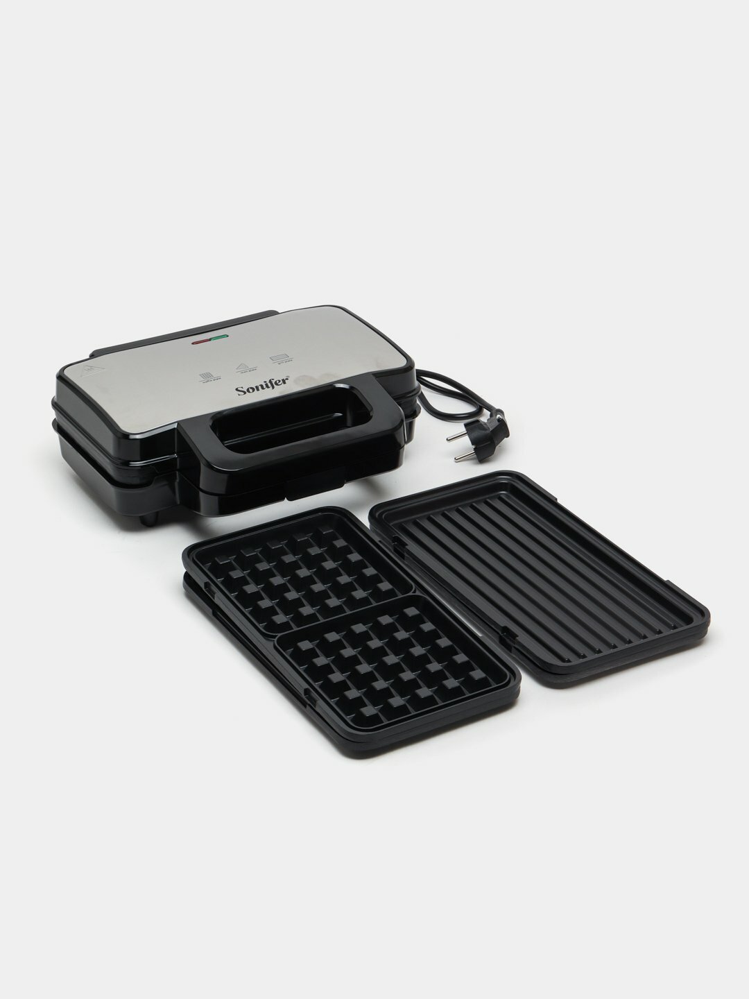 Вафельница Sonifer "SF-6166", 3 панели, автоматическое отключение, антипригарное покрытие