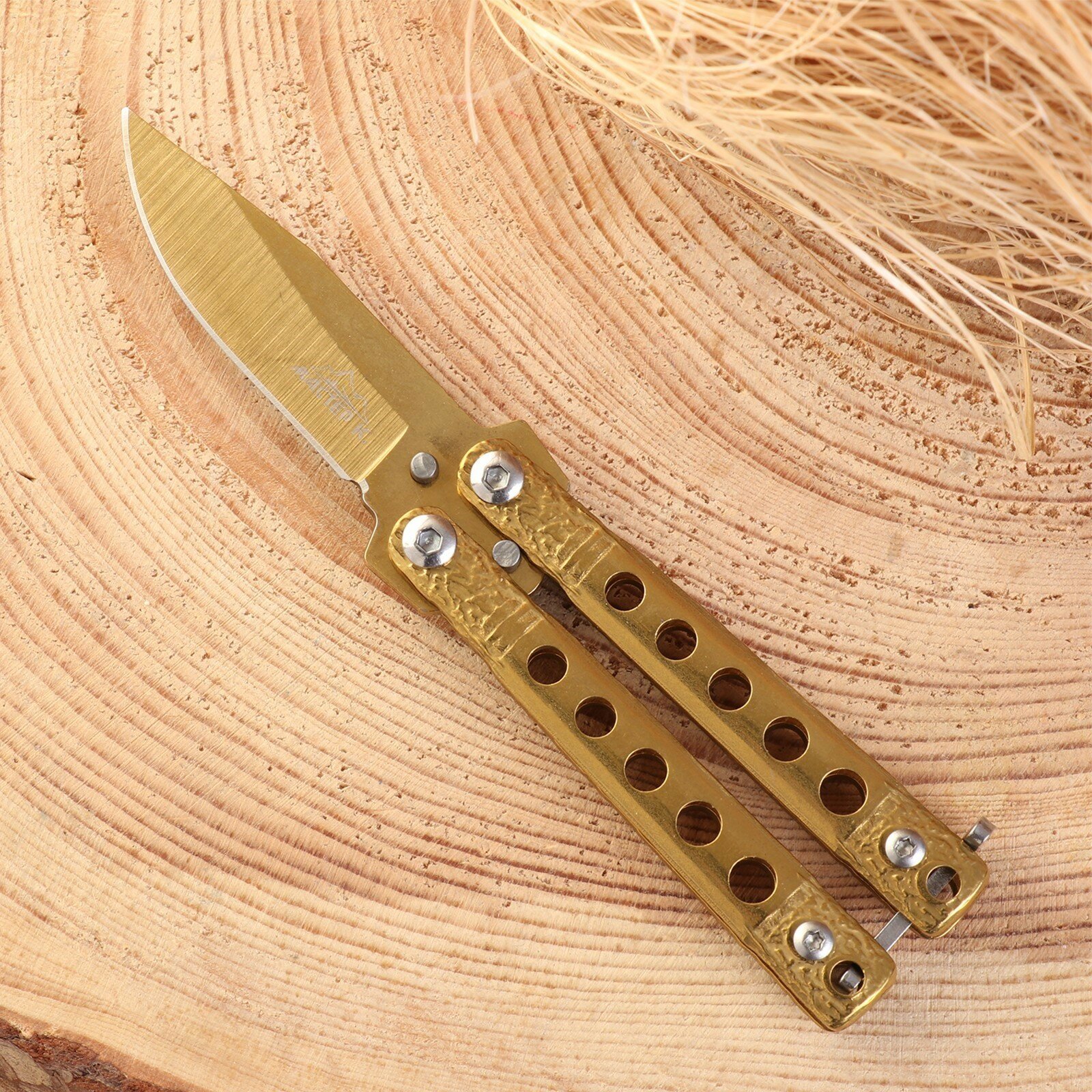 Нож-бабочка «Киллер», 11 см, клинок 48 мм/1 мм, золотистый