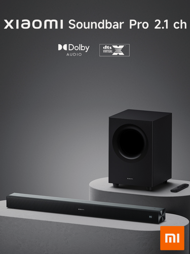 Изображение товара Саундбар для домашнего кинотеатра Xiaomi Soundbar Pro 2.1, 300Вт, Dolby Atmos, чёрный