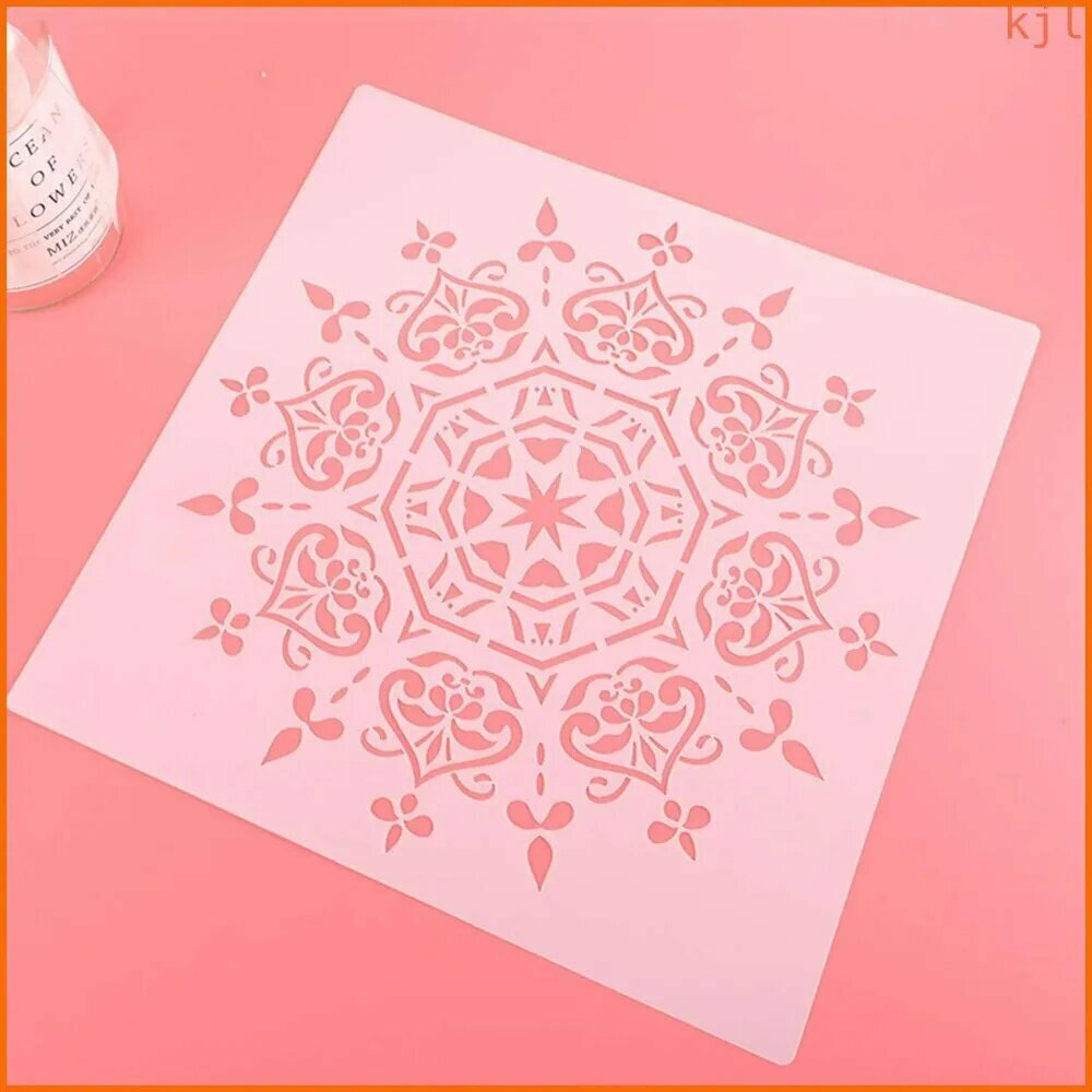 Популярен осеньюТрафарет для рисования мандалы DIY 30x30 см, 2 шт