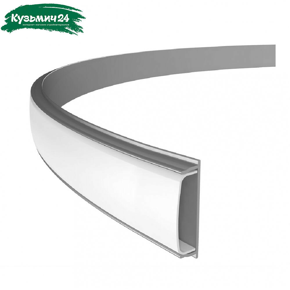 Профиль алюминиевый накладной гибкий Ambrella GP1600AL серебро
