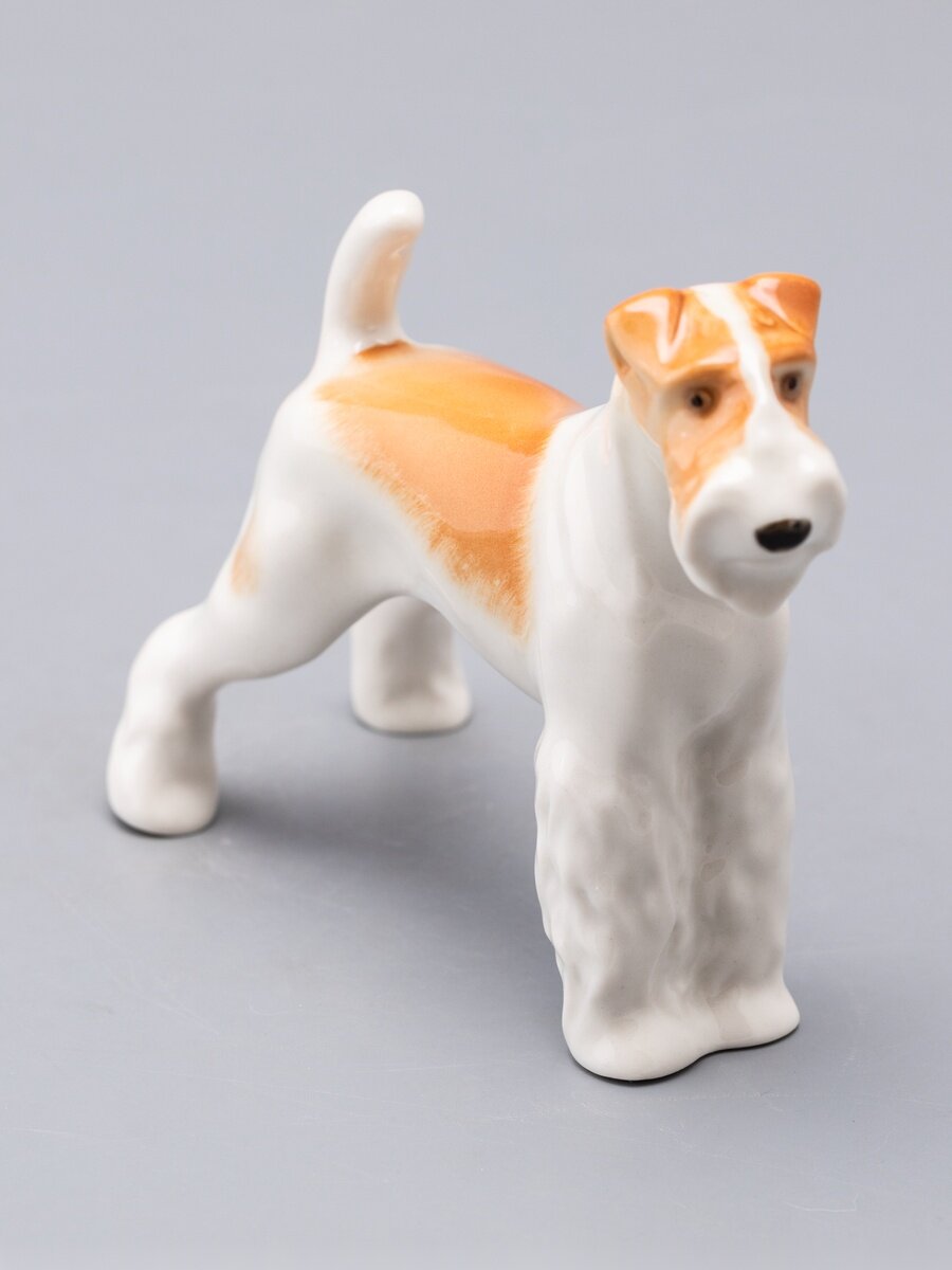 Скульптура Терьер, твердый фарфор, Императорский фарфоровый завод — фото 1