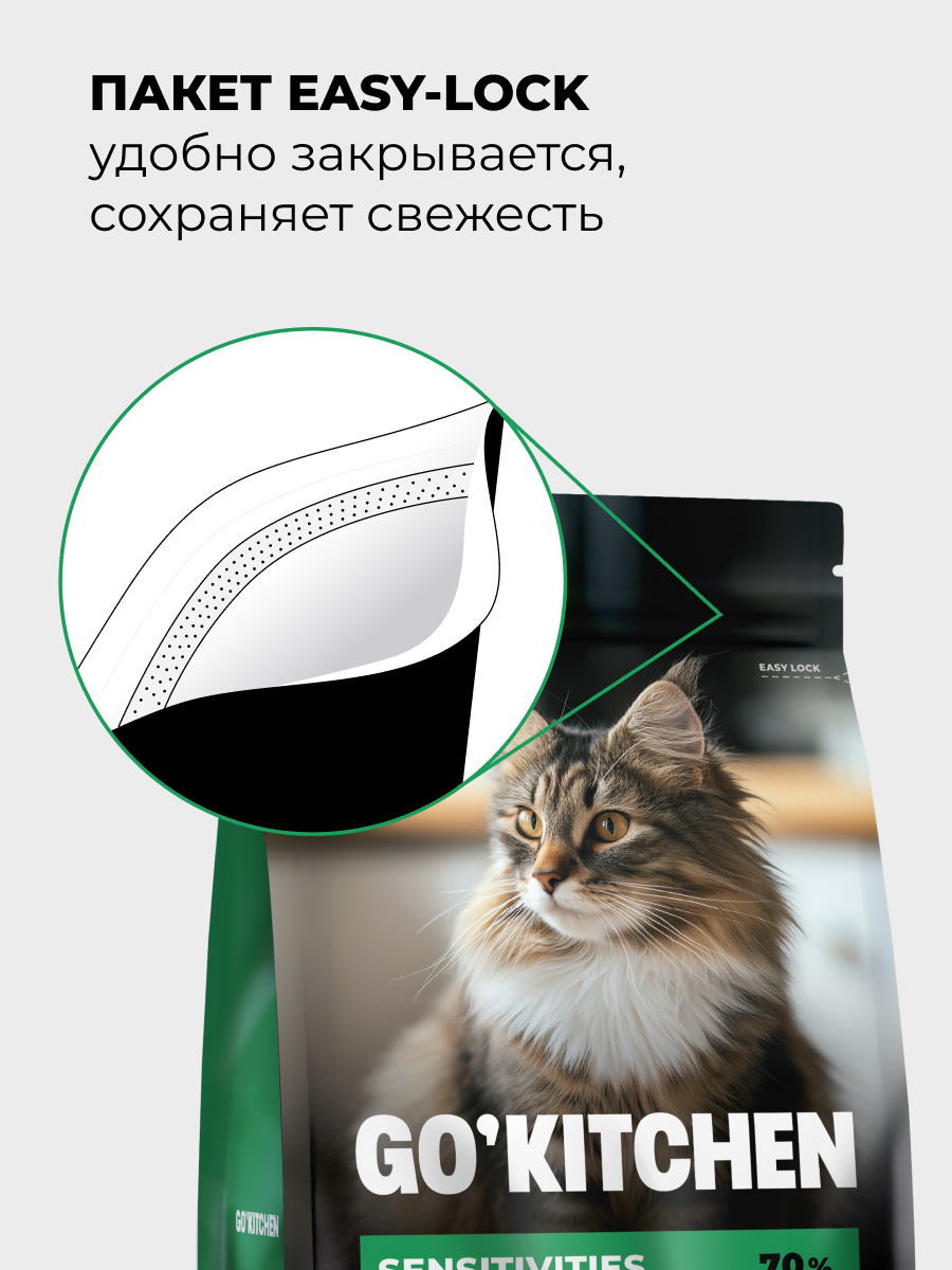 GO'KITCHEN Беззерновой корм для котят и кошек всех возрастов с ягненком для чувствительного пищеварения, SENSITIVITIES Lamb, 7,26 кг — фото 1