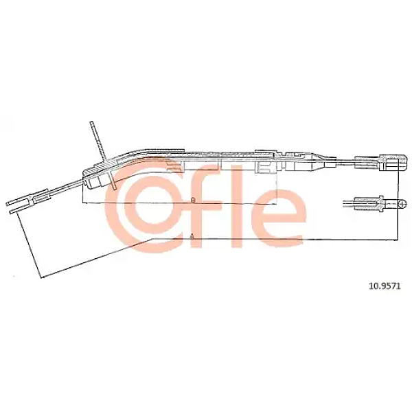 COFLE 92.10.9571 трос ручника л.\ mb w126 2.6-5.0 79-91 l1090 / 880трос ручника л.\ mb w126 2.6-5.0 79-91 l1090 / 880