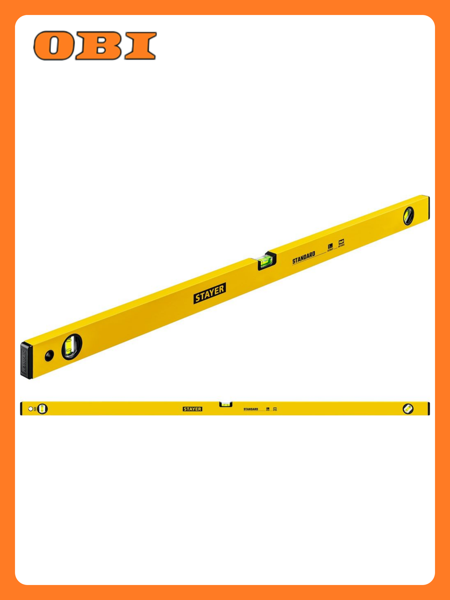 Строительный уровень STAYER коробчатый 1500мм точность 1мм/м 3 колбы