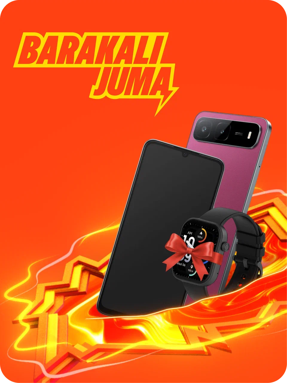 Infinix HOT 60i 5G 4/128GB — Мощный смартфон с быстрой сетью 5G, большим экраном и ёмким аккумулятором! Plum Red