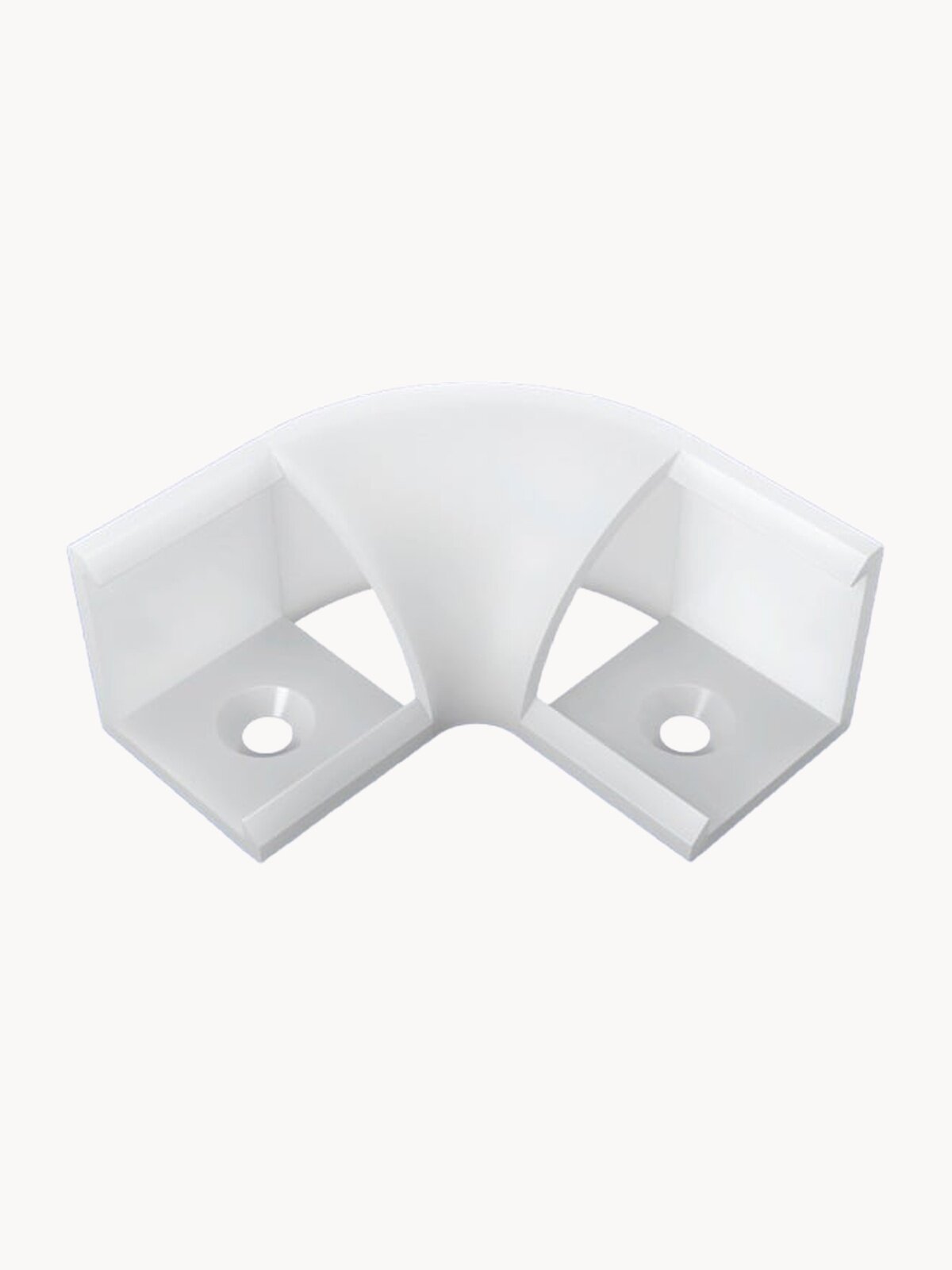 Угловой соединитель для углового профиля для светодиодной ленты белый