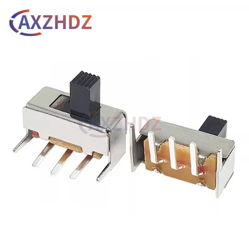20 шт. 1P2T тумблер с ручкой 90 градусов высокая 4/5/6/7 мм 5-контактный SS12F23VG5 50 мА 50 В постоянного тока изогнутый игольчатый ползунковый переключатель SS12F23 3-контактный