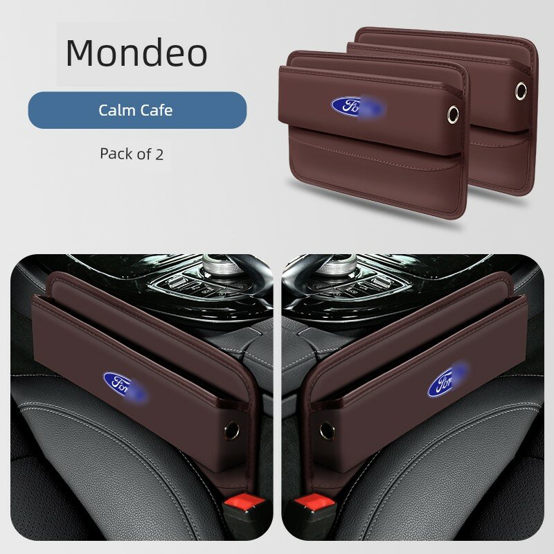 Организатор для зазора сиденья автомобиля Ford Mondeo в бежевом цвете, комплект из пары для моделей 2023 года,